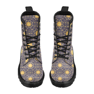 Celestial Gold Sun Face Women's Boots