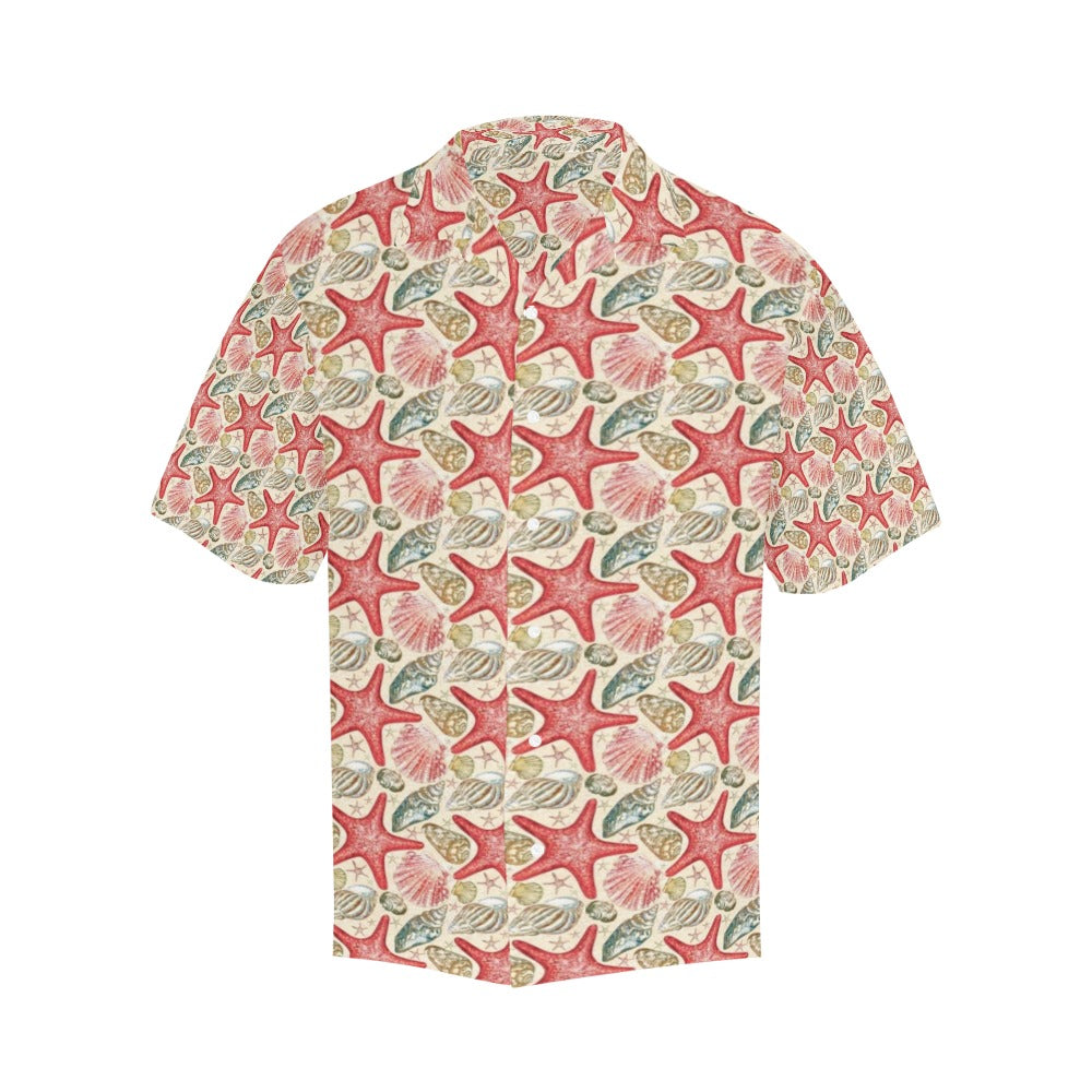 Seashell Print Design LKS301 Men's Hawaiian Shirt
