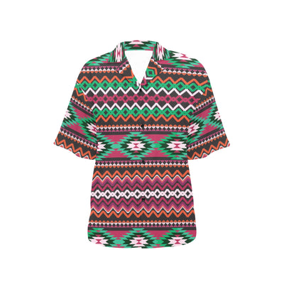 Mexican Pattern Print Design 01 Women's Hawaiian Shirt