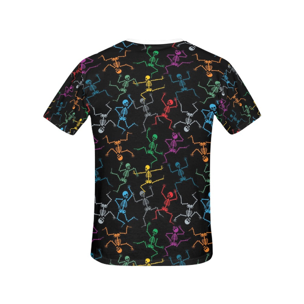 Skeleton Colorful Print Design LKS302 Women's  T-shirt