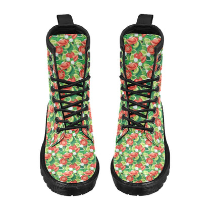 Vegan Salad Themed Design Print Women's Boots