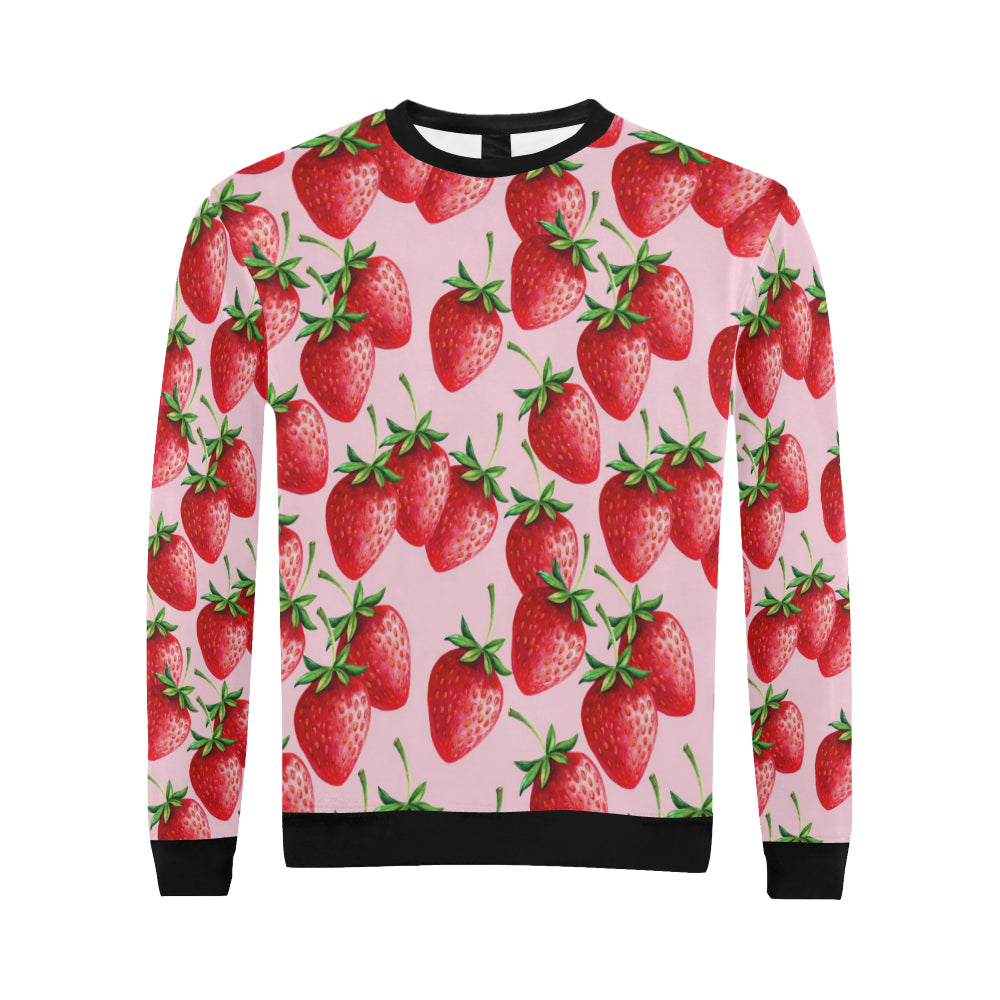 Strawberry Pattern Print Design SB03 Men Long Sleeve Sweatshirt