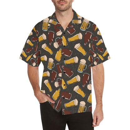 Beer Pattern Print Design 03 Men's Hawaiian Shirt