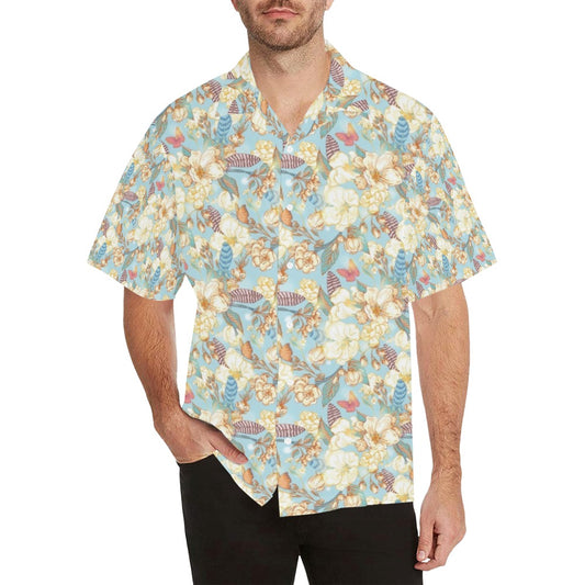 Summer Floral Print Design LKS302 Men's Hawaiian Shirt