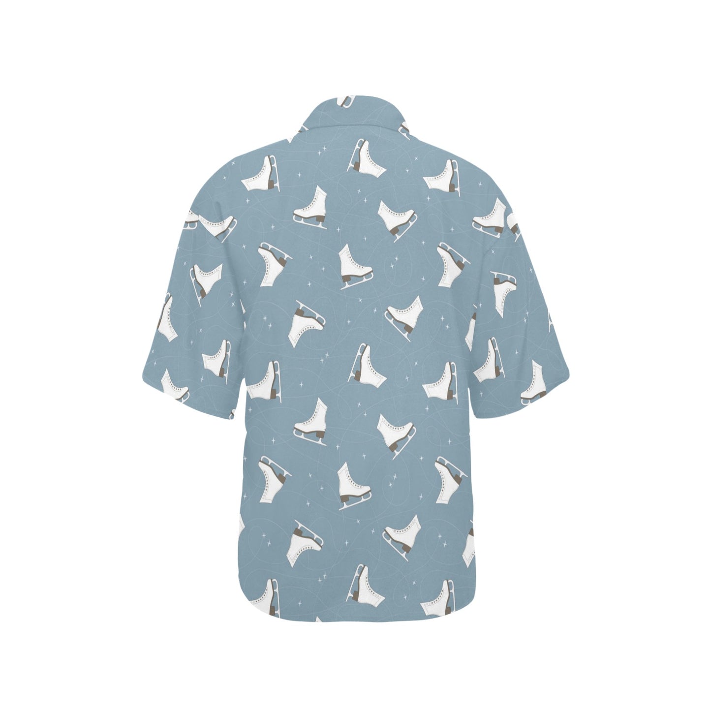 Ice Skate Pattern Print Design 02 Women's Hawaiian Shirt