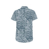 Polynesian Pattern Print Design A03 Men's Short Sleeve Button Up Shirt