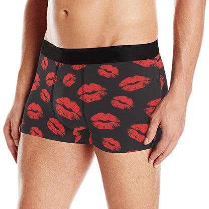 Lip Red Pattern Print Design 02 Men's Boxer Briefs