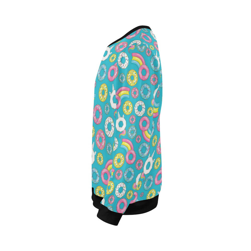 Donut Pattern Print Design DN013 Men Long Sleeve Sweatshirt