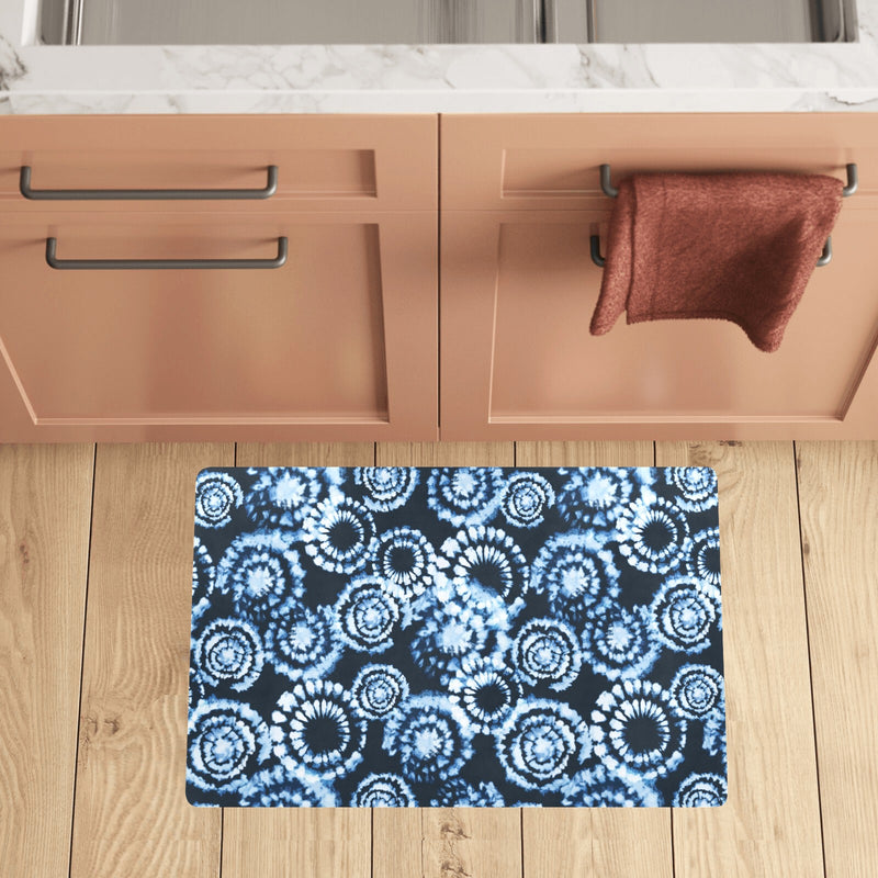 Tie Dye Dark Blue Print Design LKS306 Kitchen Mat