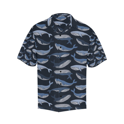 Whale Print Design LKS301 Men's Hawaiian Shirt