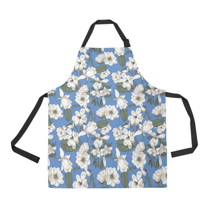 Magnolia Pattern Print Design 01 Apron with Pocket