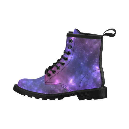 Celestial Purple Blue Galaxy Women's Boots