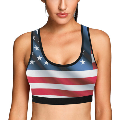 American flag Classic Sports Bra