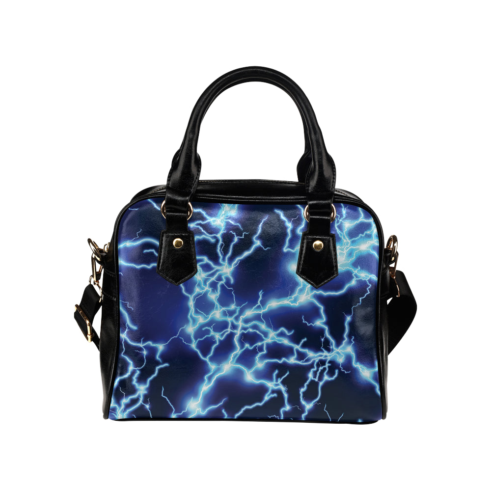 Lightning Thunder Pattern Print Design 04 Shoulder Handbag