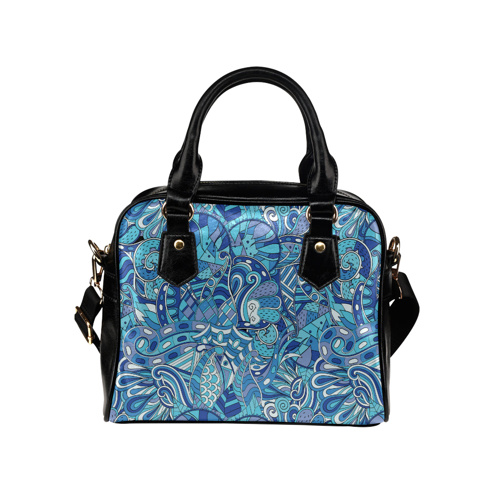 Funky Retro Pattern Print Design A02 Shoulder Handbag