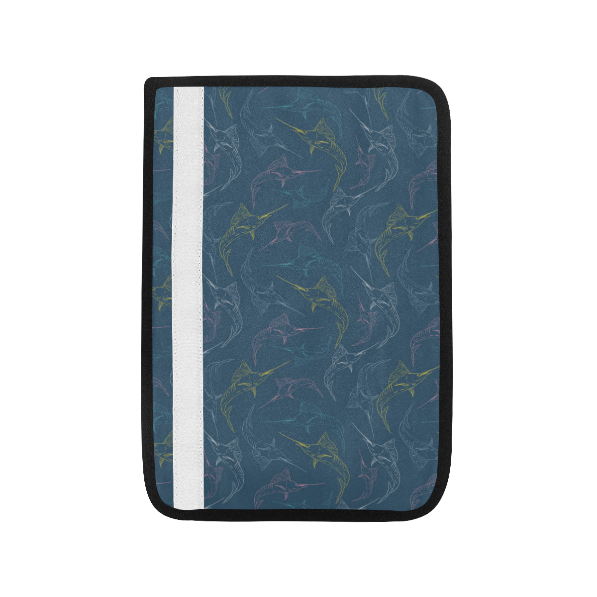 Swordfish Pattern Print Design 02 Car Seat Belt Cover