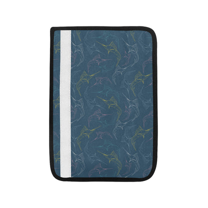 Swordfish Pattern Print Design 02 Car Seat Belt Cover