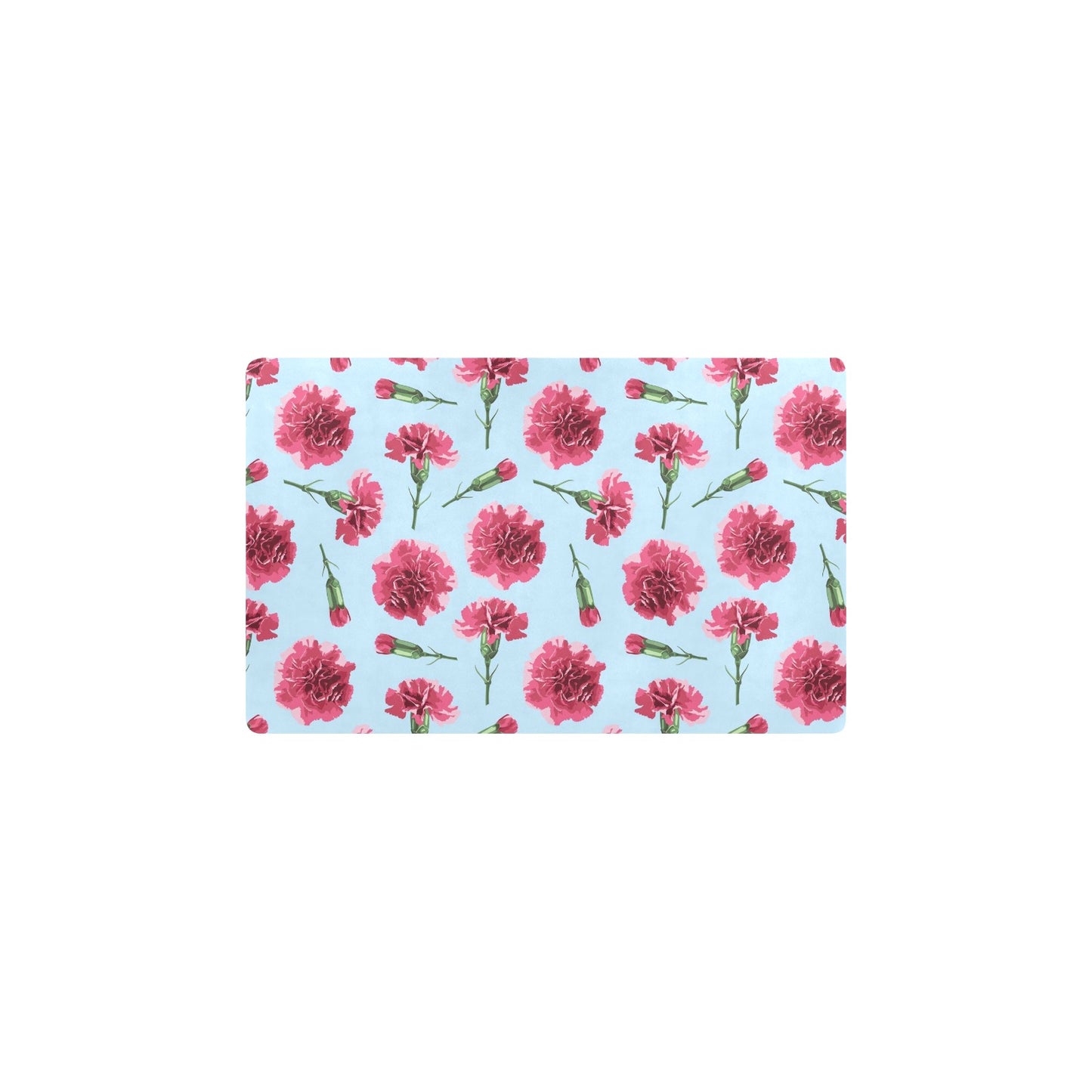 Carnations Pattern Print Design CN01 Kitchen Mat