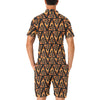 Eye of Horus in Flame Print Men's Romper