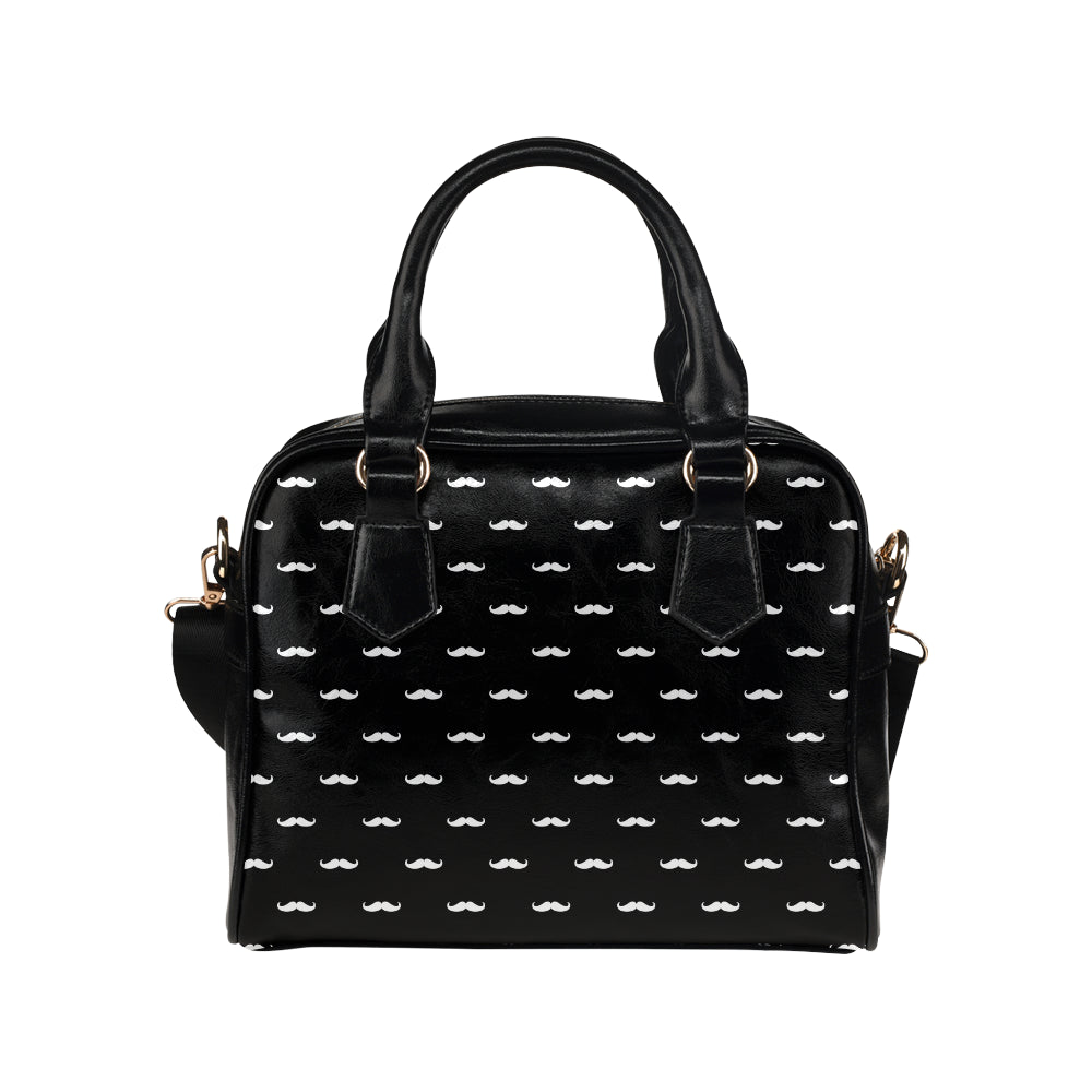 Mustache Pattern Print Design A04 Shoulder Handbag