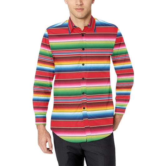 Serape Pattern Men's Long Sleeve Shirt