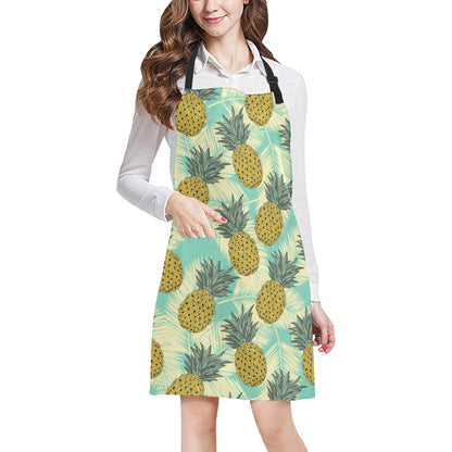 Pineapple Pattern Print Design PP03 Apron with Pocket