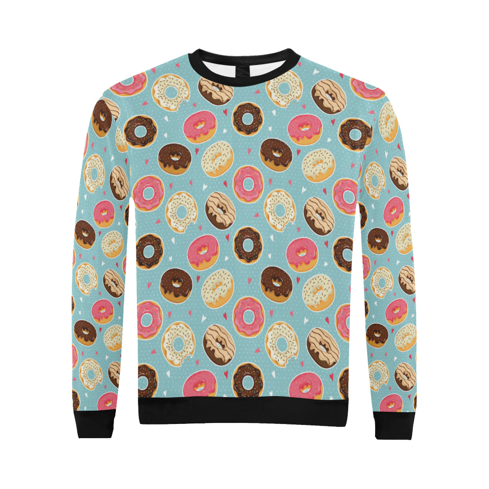 Donut Pattern Print Design DN04 Men Long Sleeve Sweatshirt
