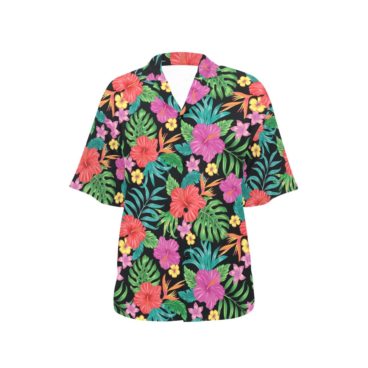 Hibiscus Red Hawaiian Flower Women's Hawaiian Shirt