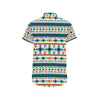 Aztec Pattern Print Design 02 Men's Short Sleeve Button Up Shirt