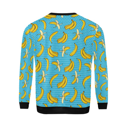 Banana Pattern Print Design BA08 Men Long Sleeve Sweatshirt