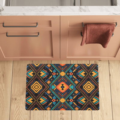 Kente Pattern Print Design 04 Kitchen Mat