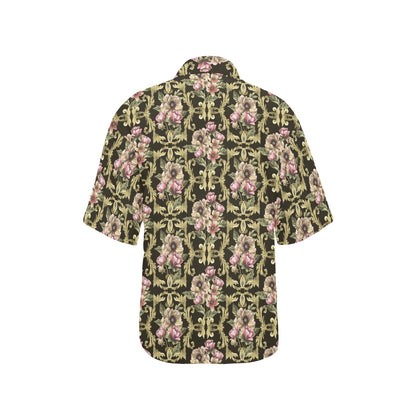 Baroque Pattern Print Design 02 Women's Hawaiian Shirt