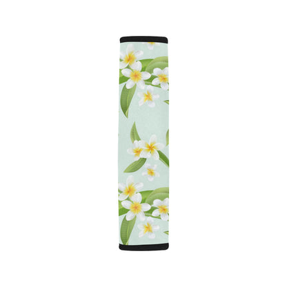 Yellow Plumeria Pattern Print Design PM024 Car Seat Belt Cover