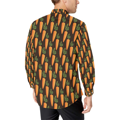 Carrot Pattern Print Design 06 Men's Long Sleeve Shirt