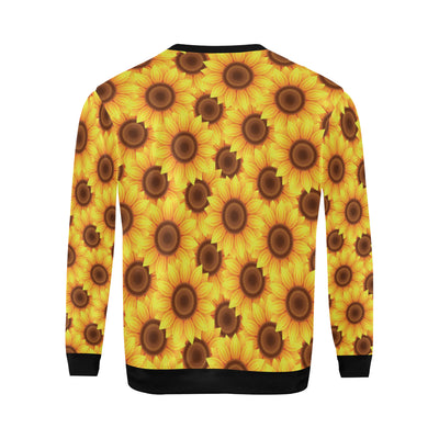 Sunflower Pattern Print Design SF07 Men Long Sleeve Sweatshirt