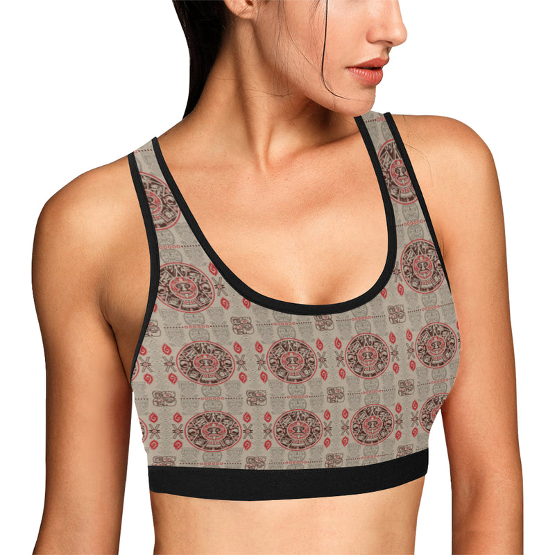 Calendar Aztec Print Pattern Sports Bra