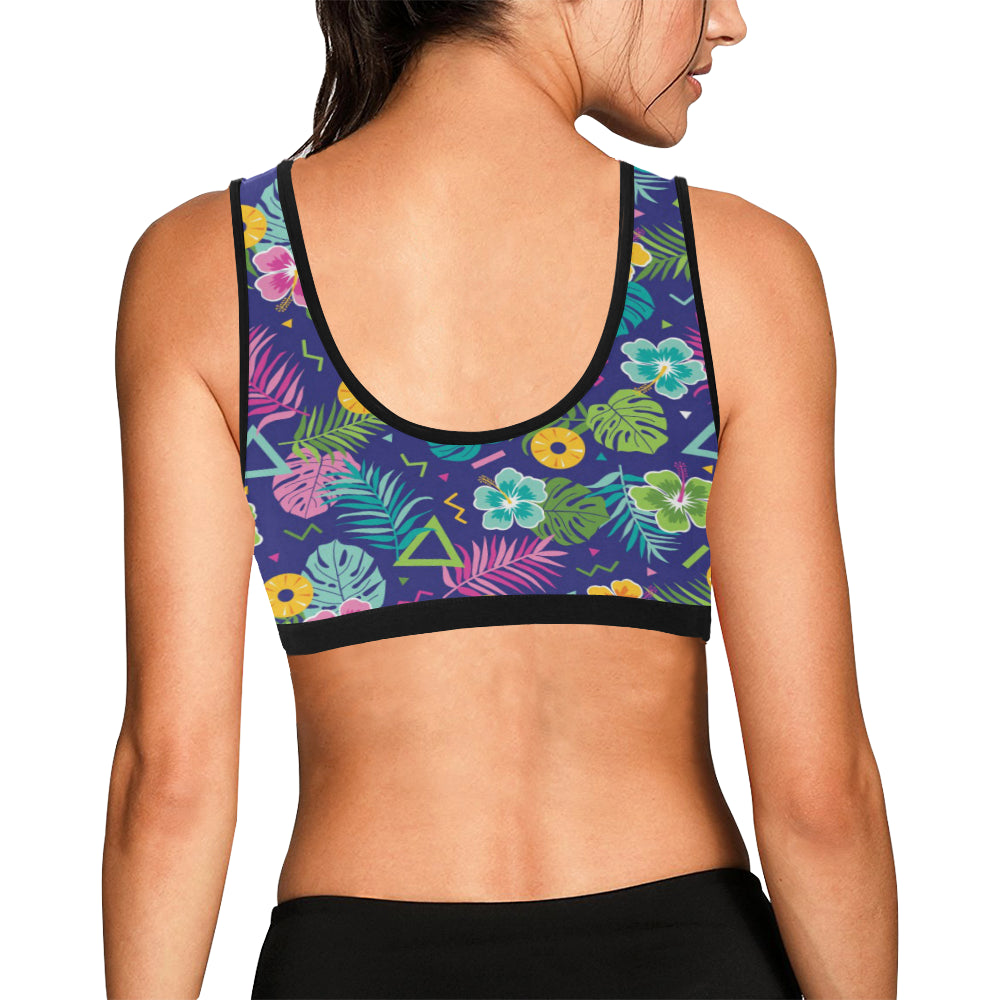Hawaiian Themed Pattern Print Design H014 Sports Bra