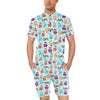 Bear Cute Pattern Print Design 03 Men's Romper