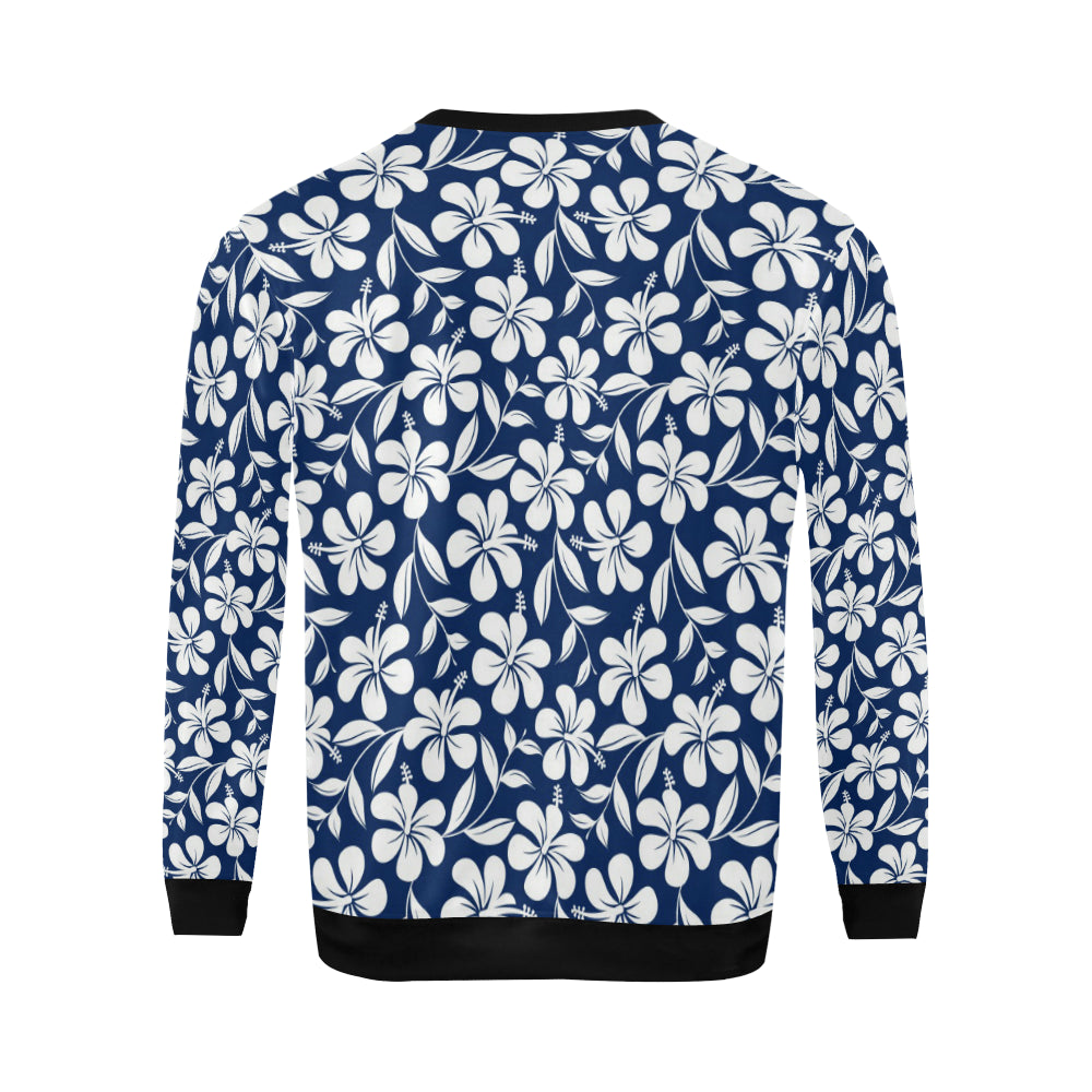 Hibiscus Pattern Print Design HB031 Men Long Sleeve Sweatshirt