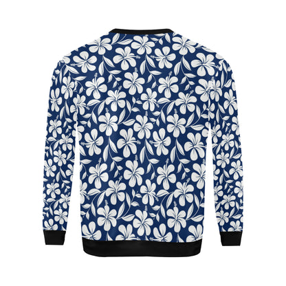Hibiscus Pattern Print Design HB031 Men Long Sleeve Sweatshirt