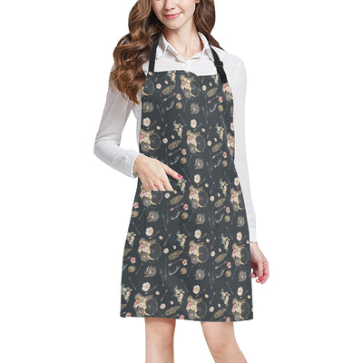 Bohemian Pattern Print Design 09 Apron with Pocket