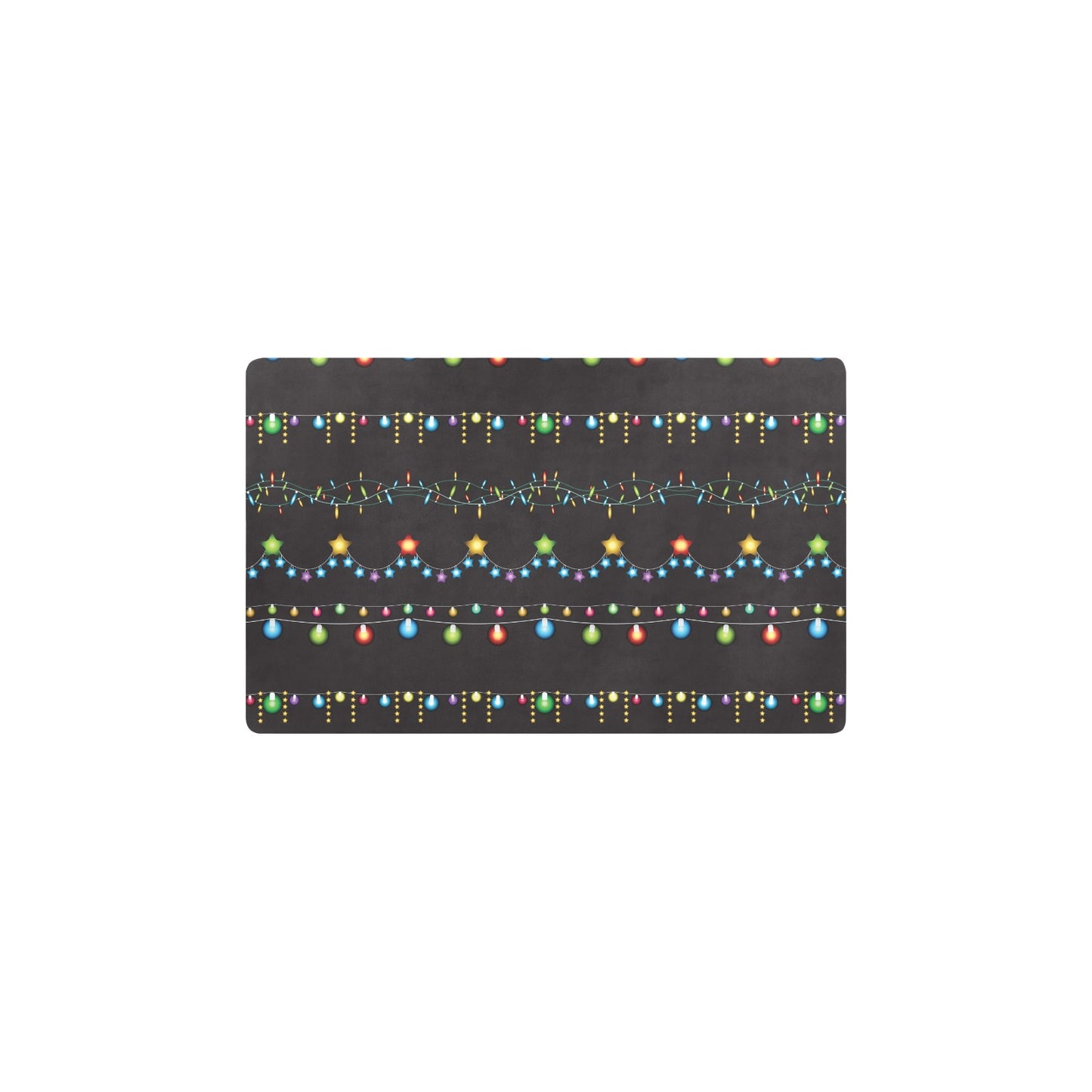 Christmas Light Pattern Print Design 01 Kitchen Mat