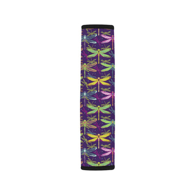 Dragonfly Neon Color Print Pattern Car Seat Belt Cover