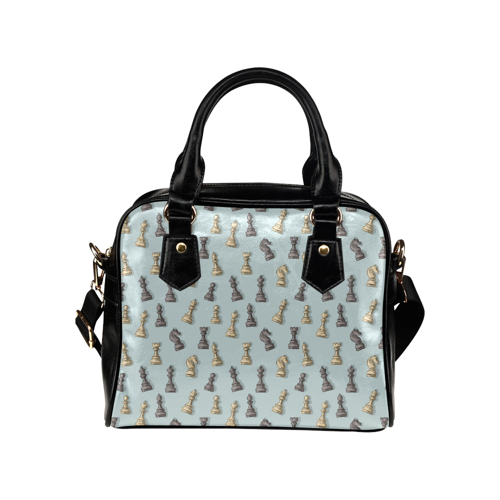 Chess Pattern Print Design 02 Shoulder Handbag