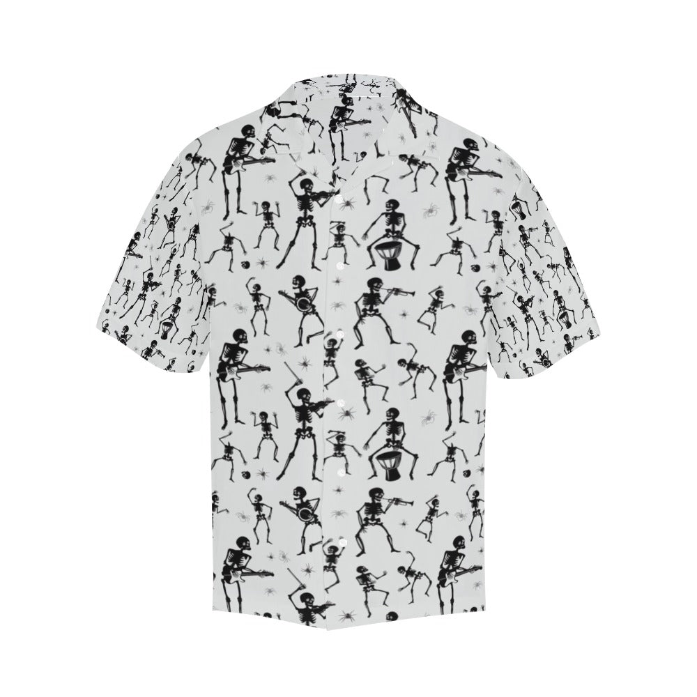 Skeleton Music Player Print Design LKS303 Men's Hawaiian Shirt