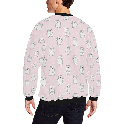 Polar Bear Pattern Print Design PB09 Men Long Sleeve Sweatshirt