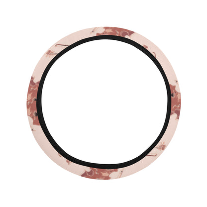 Cello Pattern Print Design 03 Steering Wheel Cover with Elastic Edge