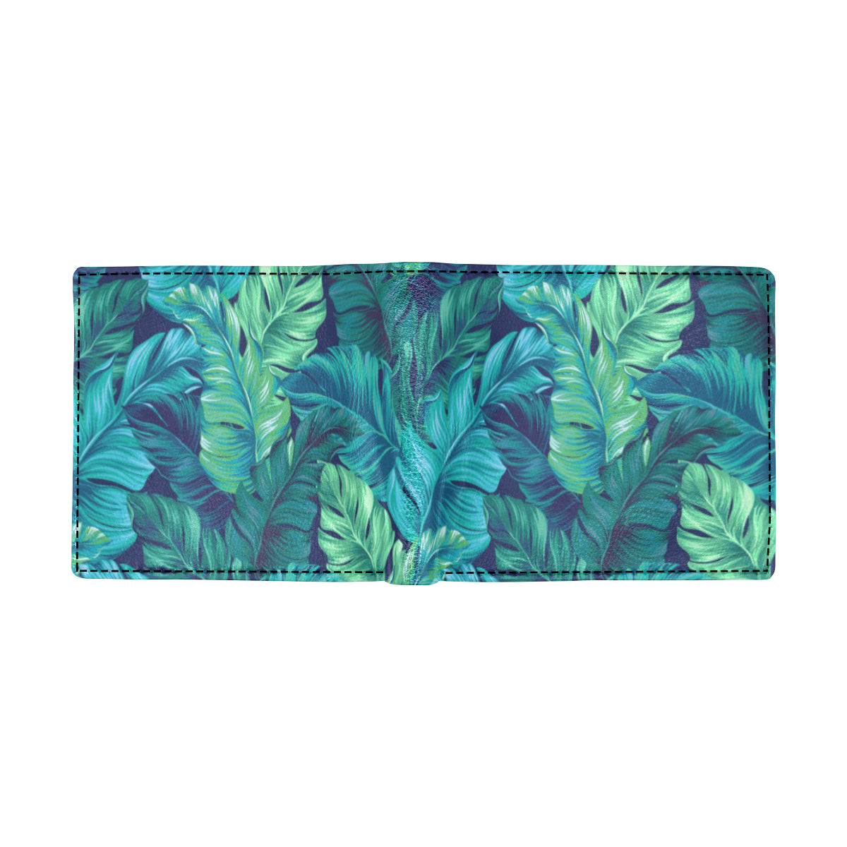 Banana Leaf Pattern Print Design BL05 Men's ID Card Wallet