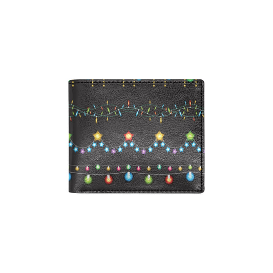 Christmas Light Pattern Print Design 01 Men's ID Card Wallet