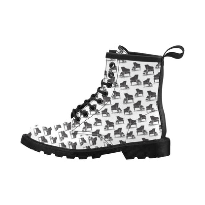 Piano Print Design LKS401 Women's Boots